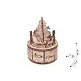 Wood Trick - Holz Modellbau Santa Carousel Weihnachten Spieluhr mit Musik 97 Teile