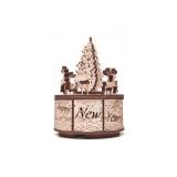Wood Trick - Holz Modellbau Santa Carousel Weihnachten Spieluhr mit Musik 97 Teile