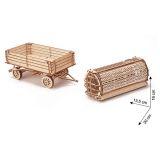 Wood Trick - Holz Modellbau Traktor mit Anhnger Set