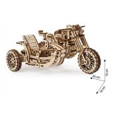 Ugears - Holz Modellbau Scrambler UGR-10 Motor Bike Motorrad mit Beiwagen 380 Teile