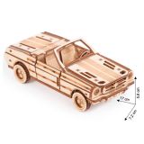 Wood Trick - Holz Modellbau Cabriolet Trailer geiegnet 110 Teile