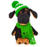 Budi Basa - Vakson Baby in hat and scarf Hund mit Mtze und Schal 20 cm gro