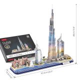 Cubic Fun - 3D Puzzle Stadtansicht City Line Dubai Vereinigten Arabischen Emirate LED