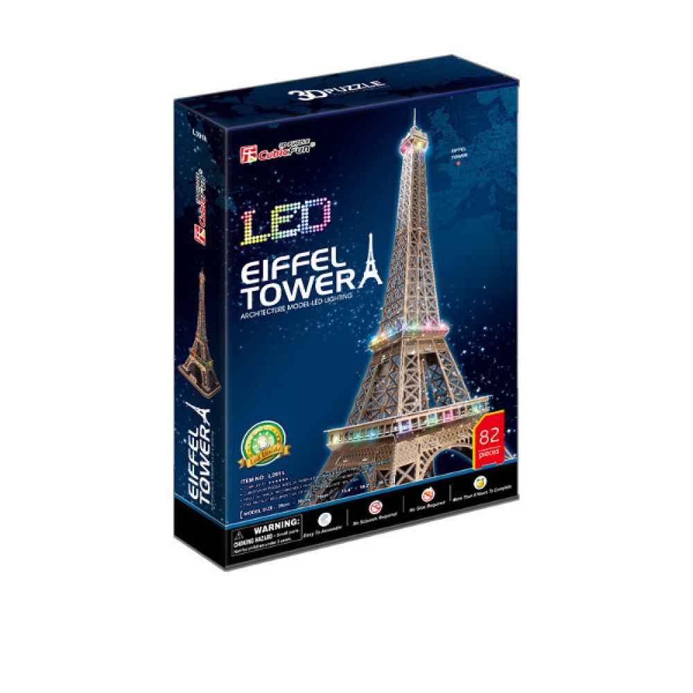 3D Puzzle La Tour Eiffel Eiffelturm Paris Frankreich Groß Cubic Fun 