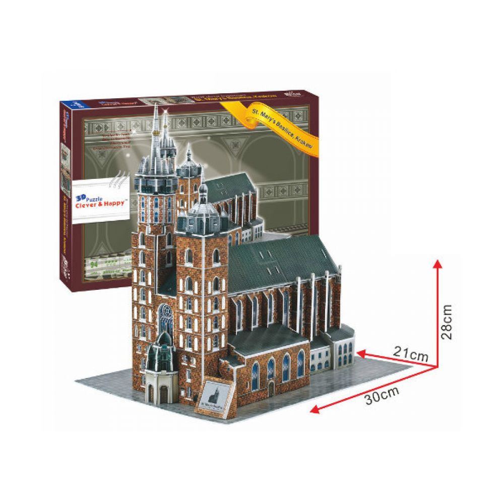 3D Puzzle Marienkirche Krakau Polen Groß B-Ware Clever and Happy 