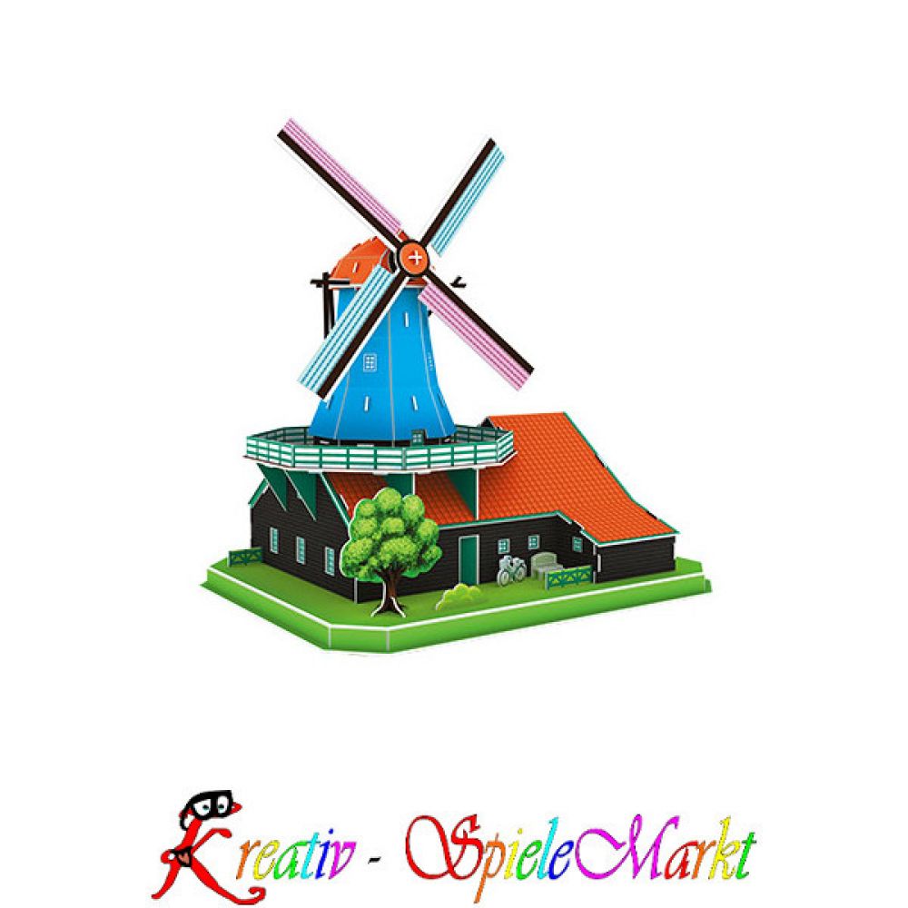 Cubic Fun 3D Puzzle Holländerwindmühle Windmühle Holland Mittel 