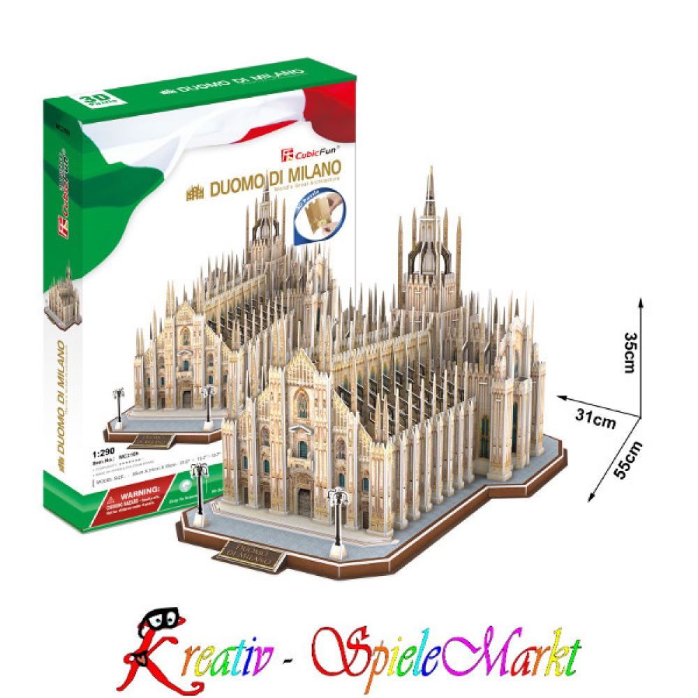 3D Puzzle Dom de Milan Dom Mailand Italien Groß Cubic Fun 