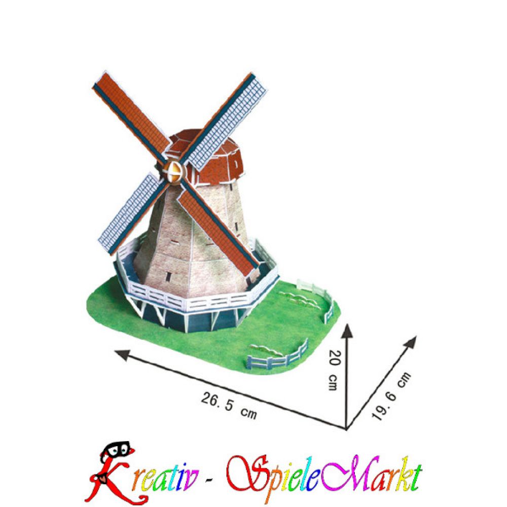 3D Puzzle Holländerwindmühle Windmühle Holland Groß Cubic Fun 