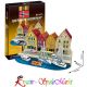 Cubic Fun - 3D Puzzle Hafen von Bergen Norwegen Mittel