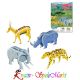 Scholas Pop Out World - 3D Puzzle Wilde Tiere Gepard, Gazelle, Nashorn und Elefant
