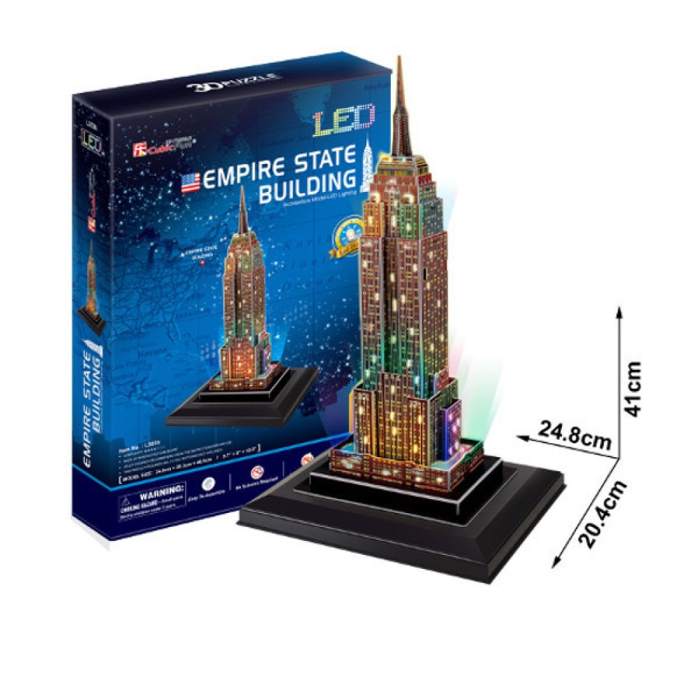 Cubic Fun - 3D Puzzle Empire State Building New York USA mit LED ...